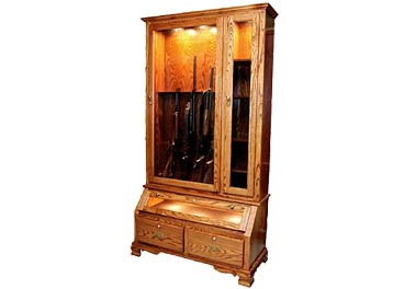 amish woodworking custom gun cabinet image