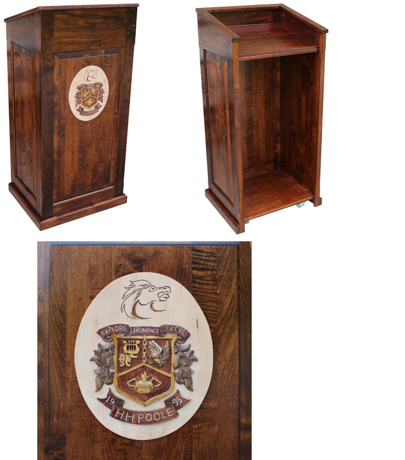 amish woodworking wood podium image