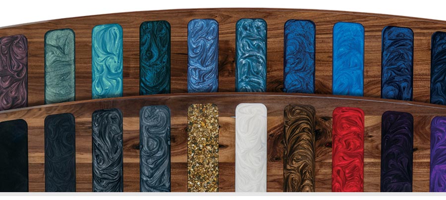 amish woodworking epoxy table colors image