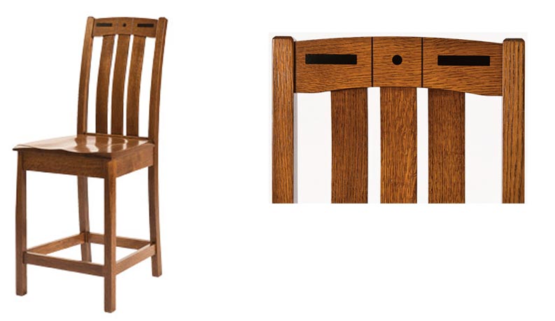 amish woodworking custom barstool image