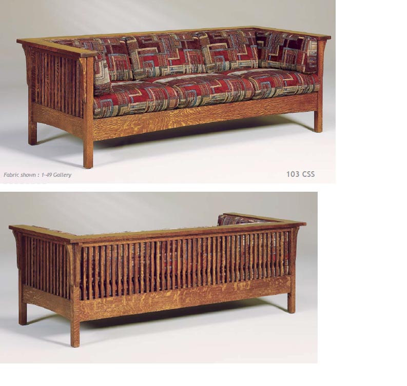 amish woodworking custom bow arm furniture image