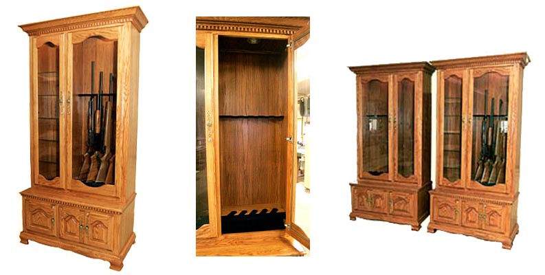 amish woodworking custom gun cabinet image