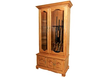 amish woodworking custom gun cabinet image