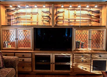amish woodworking custom gun cabinet image