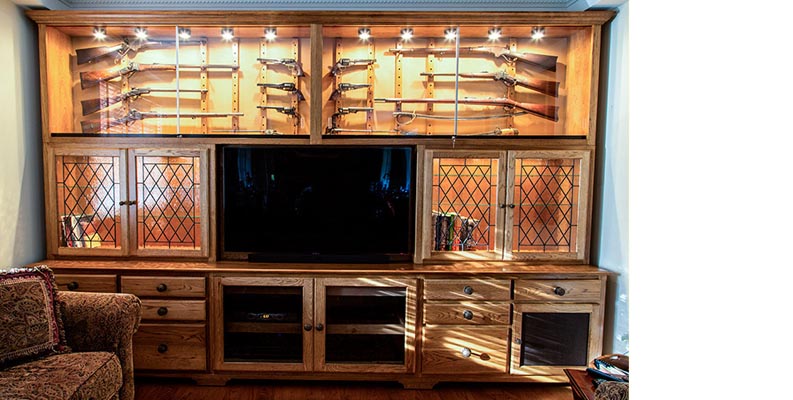 amish woodworking custom gun cabinet image