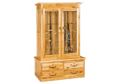 amish woodworking custom gun cabinet image