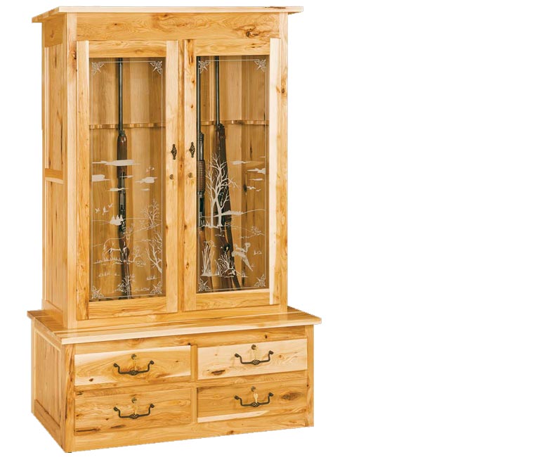 amish woodworking custom gun cabinet image