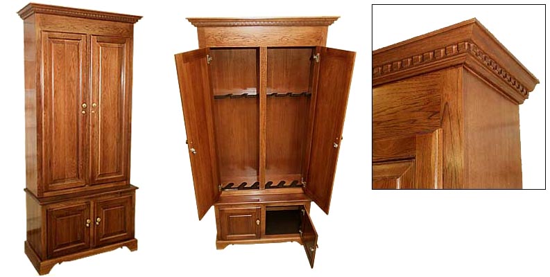 amish woodworking custom gun cabinet image