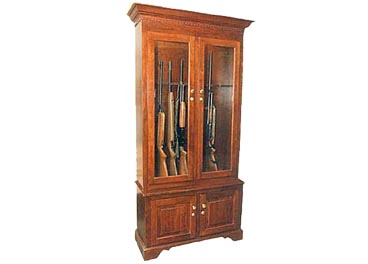 amish woodworking custom gun cabinet image