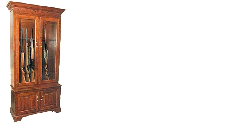 amish woodworking custom gun cabinet image