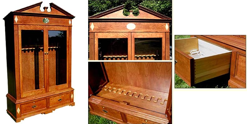 amish woodworking custom gun cabinet image