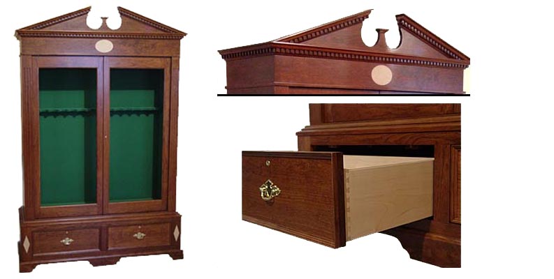 amish woodworking custom gun cabinet image