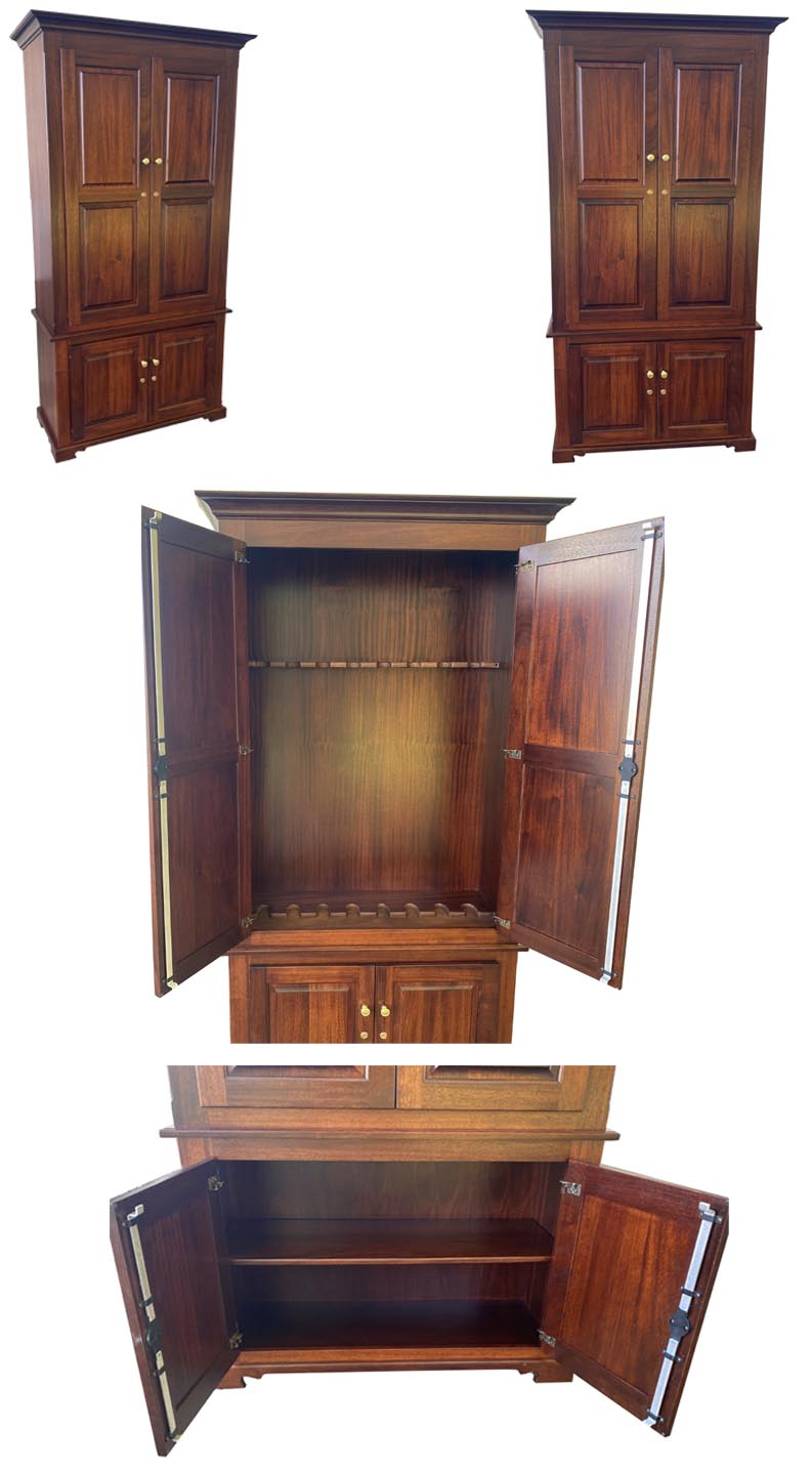 amish woodworking custom gun cabinet image