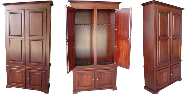 amish woodworking custom gun cabinet image