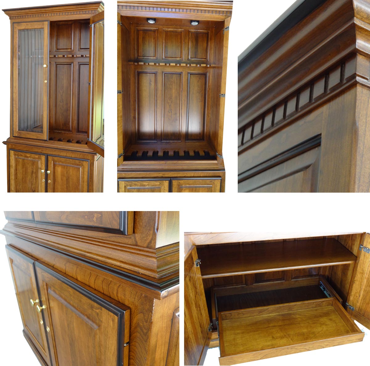 amish woodworking custom gun cabinet image