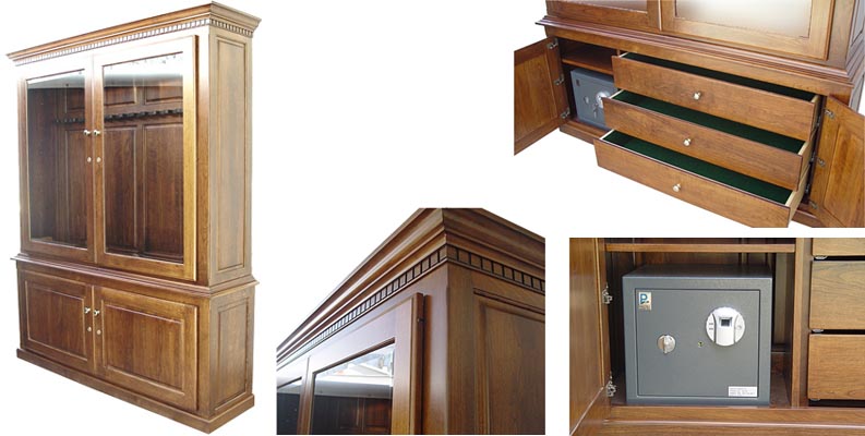 amish woodworking custom gun cabinet image