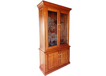 amish woodworking custom gun cabinet image