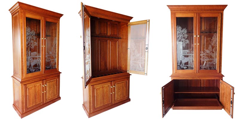 amish woodworking custom gun cabinet image
