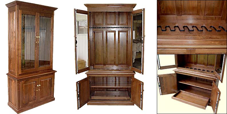 amish woodworking custom gun cabinet image