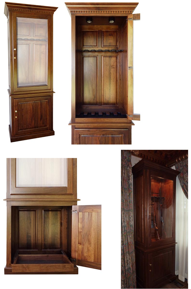 amish woodworking custom gun cabinet image