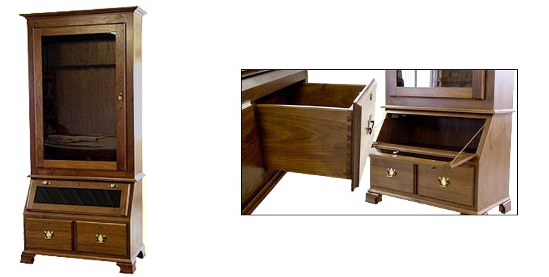 amish woodworking custom gun cabinet image
