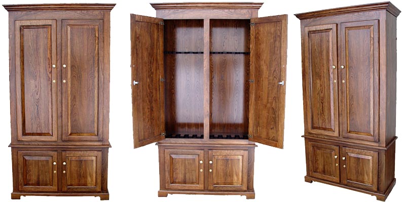 amish woodworking custom gun cabinet image