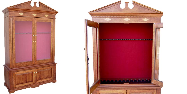 amish woodworking custom gun cabinet image