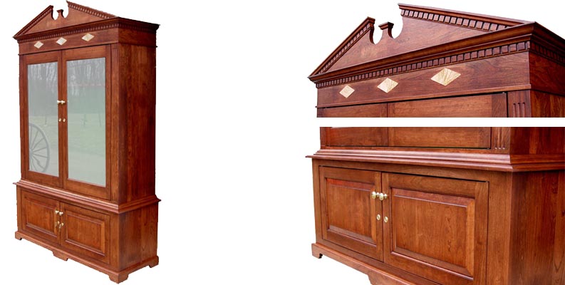 amish woodworking custom gun cabinet image