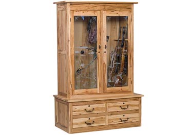 amish woodworking custom gun cabinet image