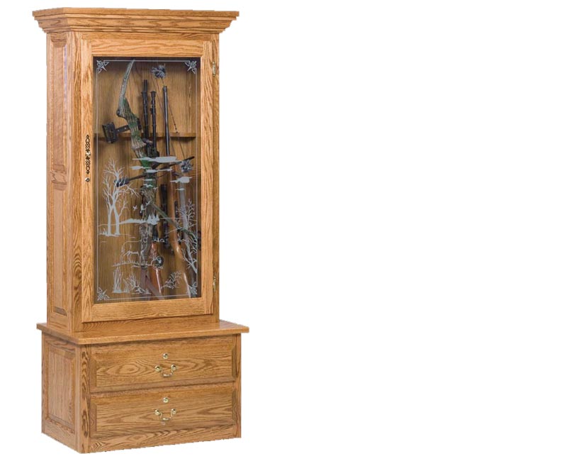 amish woodworking custom gun cabinet image