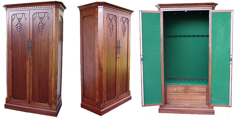 amish woodworking custom gun cabinet image