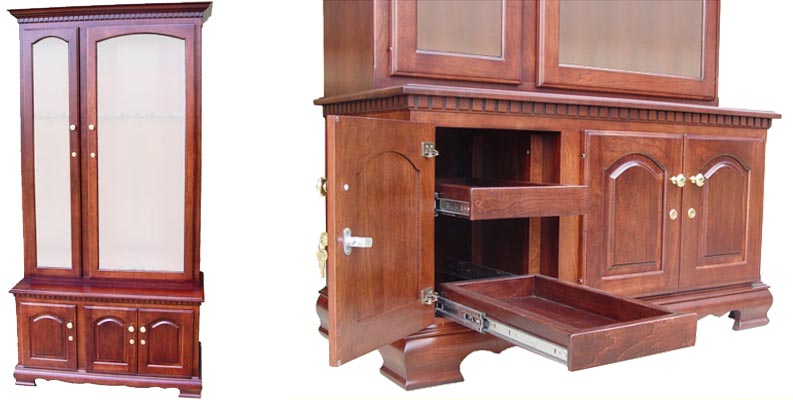 amish woodworking custom gun cabinet image
