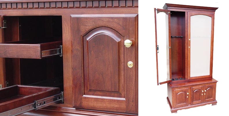 amish woodworking custom gun cabinet image