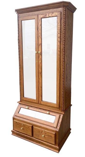amish woodworking custom gun cabinet image