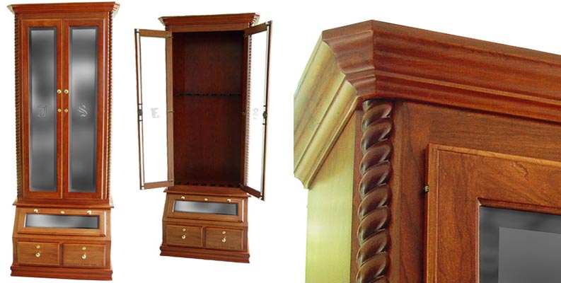 amish woodworking custom gun cabinet image