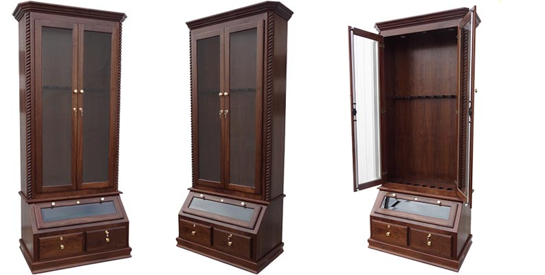 amish woodworking custom gun cabinet image