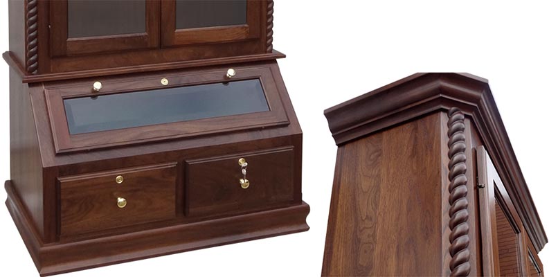 amish woodworking custom gun cabinet image