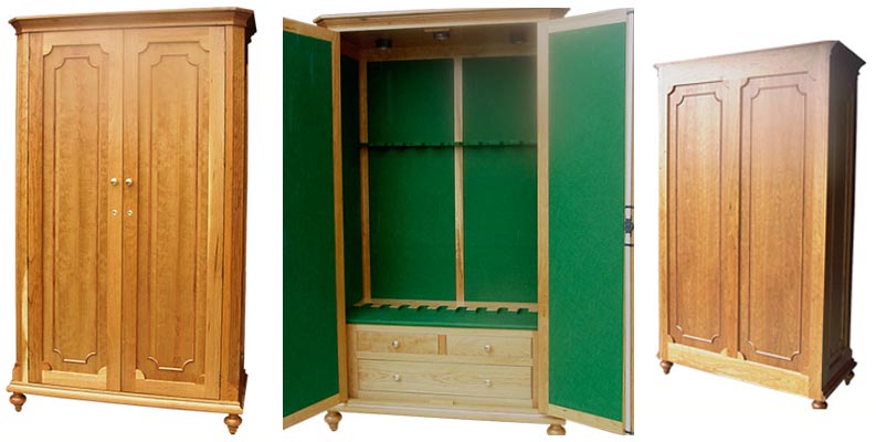 amish woodworking custom gun cabinet image