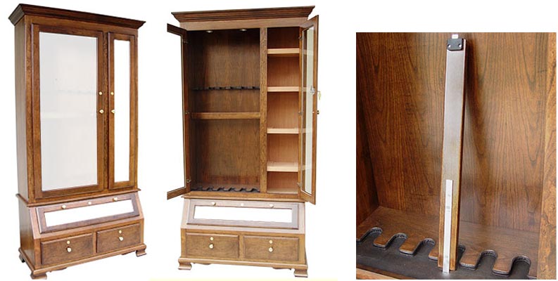 amish woodworking custom gun cabinet image