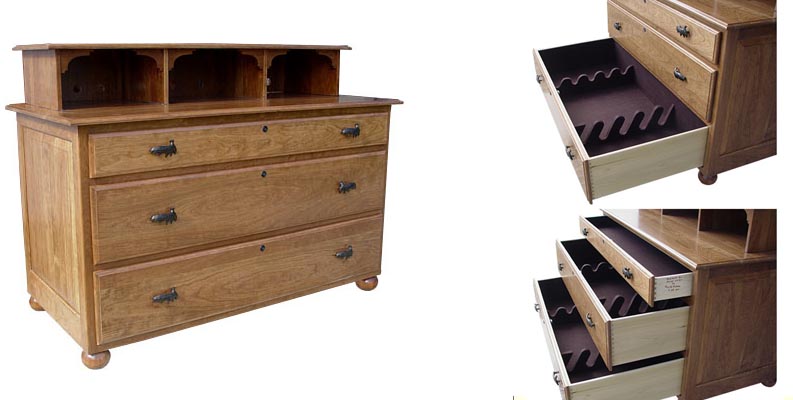 amish woodworking custom gun cabinet image