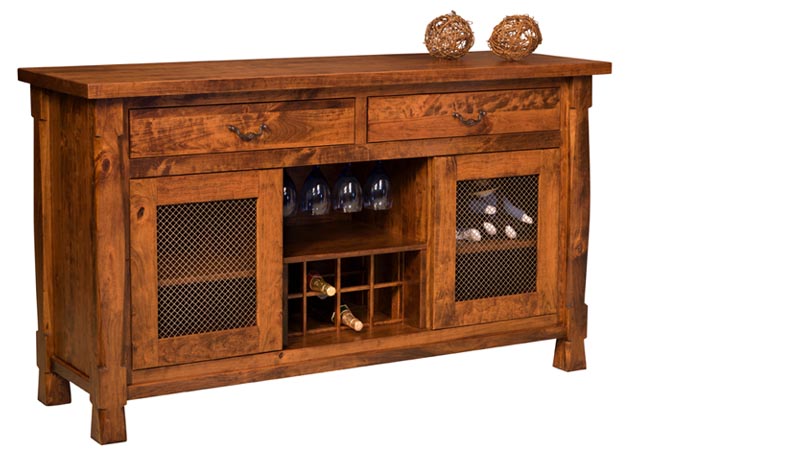 amish woodworking custom wine cabinet image