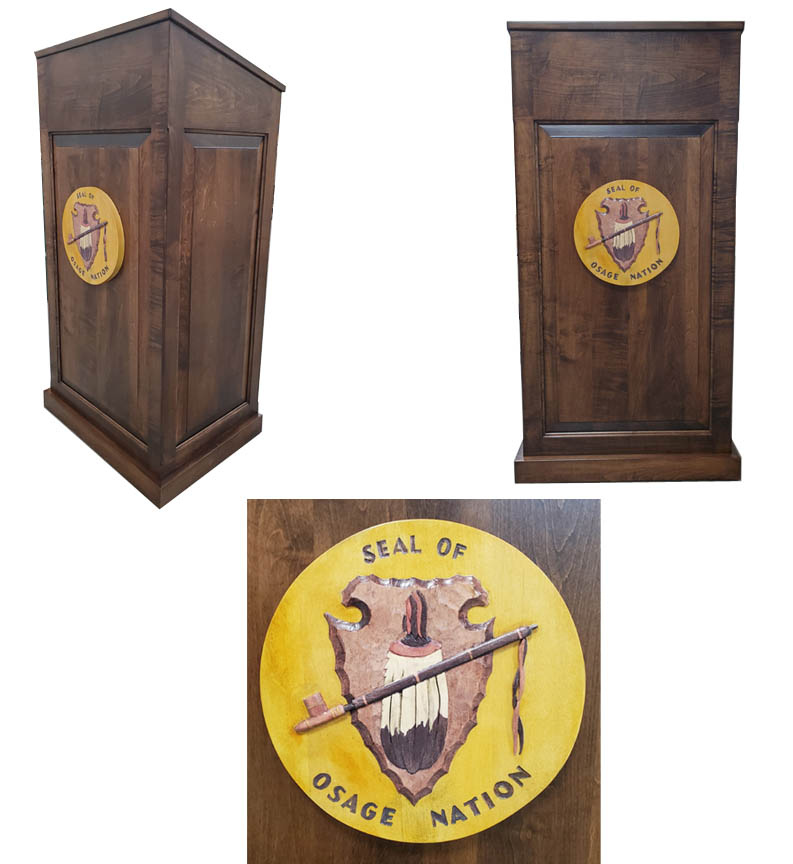 amish woodworking wood podium image