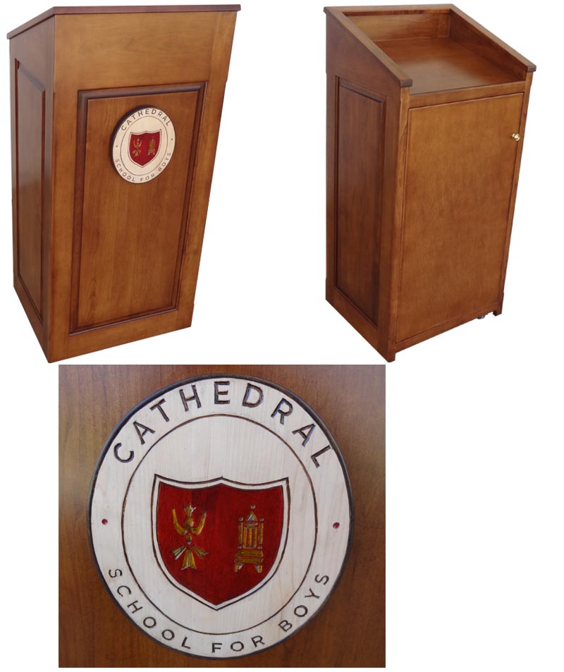amish woodworking wood podium image