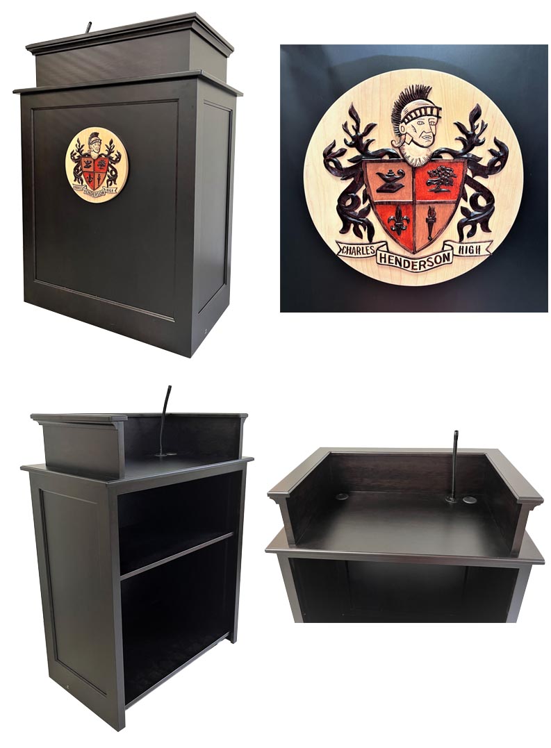 amish woodworking wood podium image