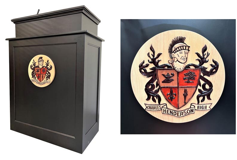 amish woodworking wood podium image