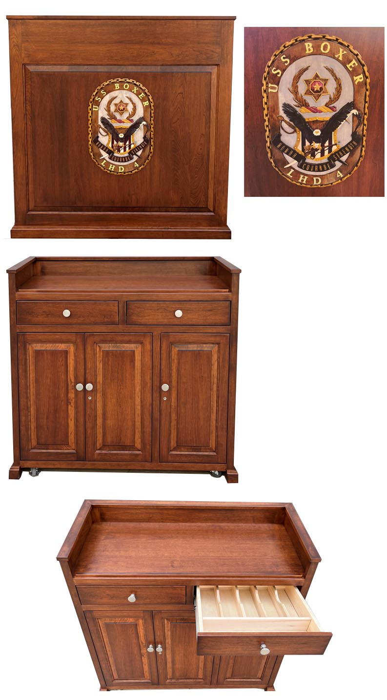 amish woodworking park avenue wood podium image