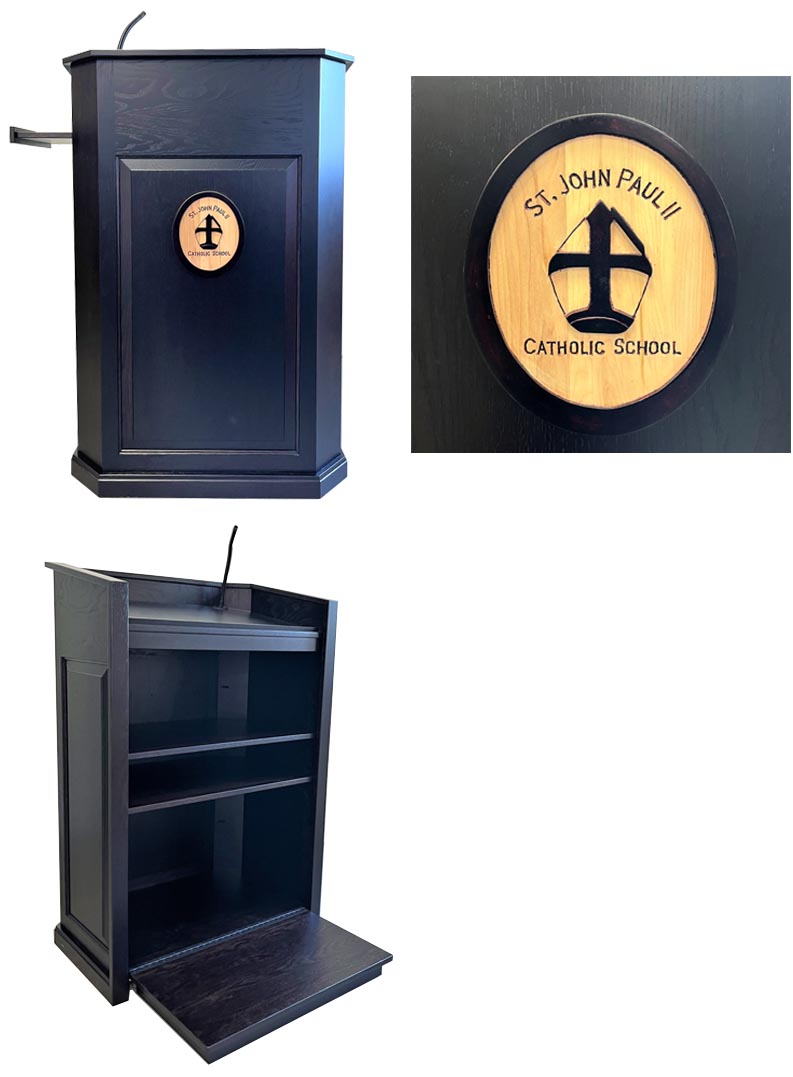 amish woodworking podium 5 image