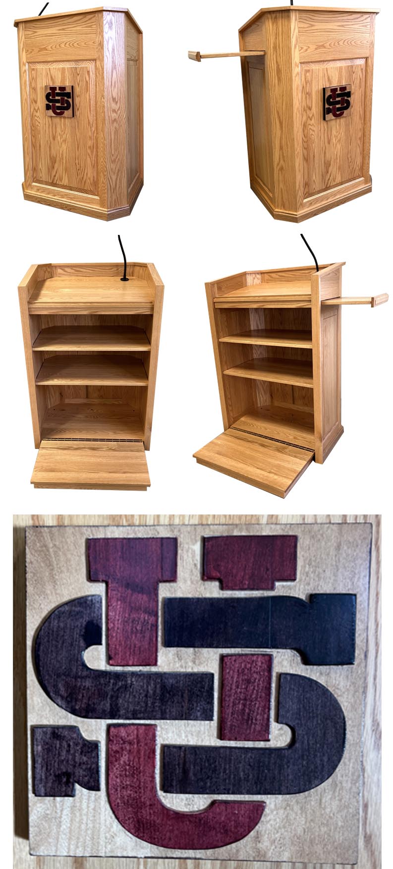 amish woodworking podium 5 image