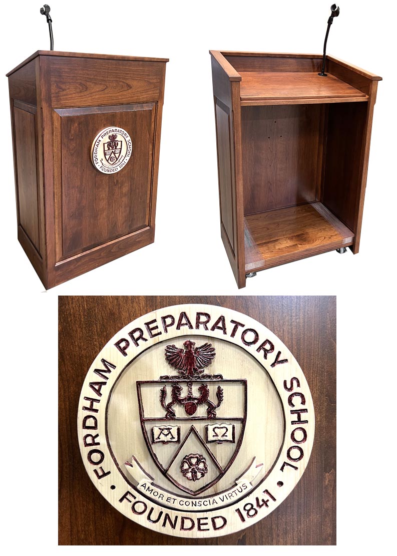 amish woodworking wood podium image