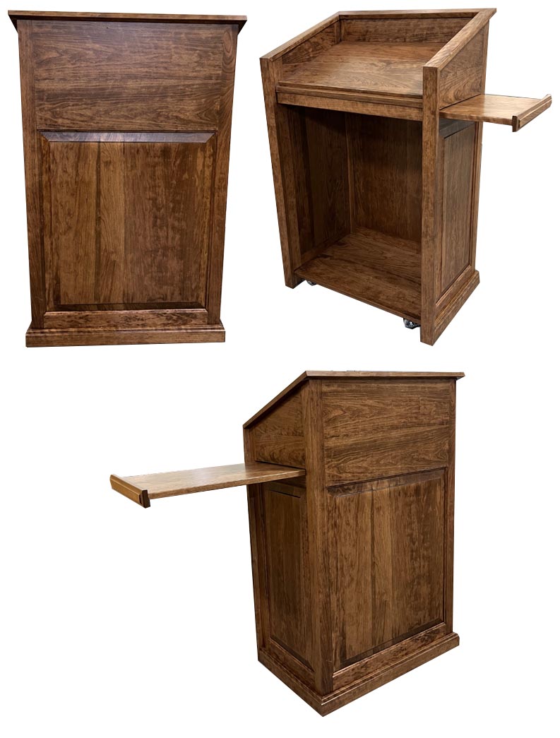 amish woodworking wood podium image
